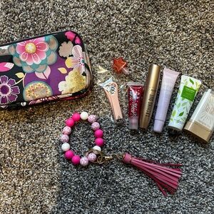 Makeup bag with essentials
